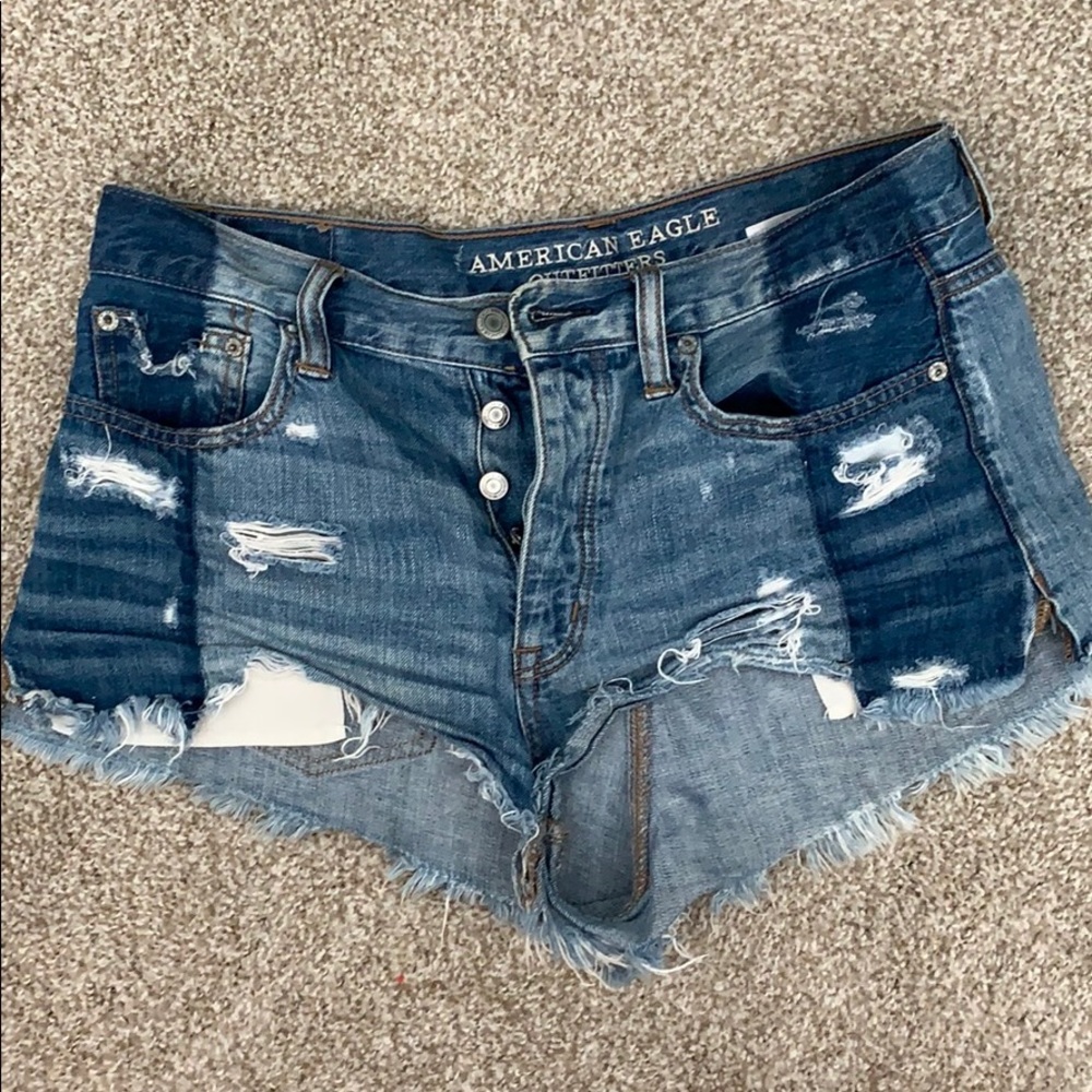 Two tone short shorts